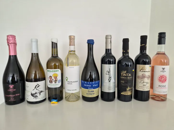 9 bottles of exciting Ukrainian wines 🇺🇦.